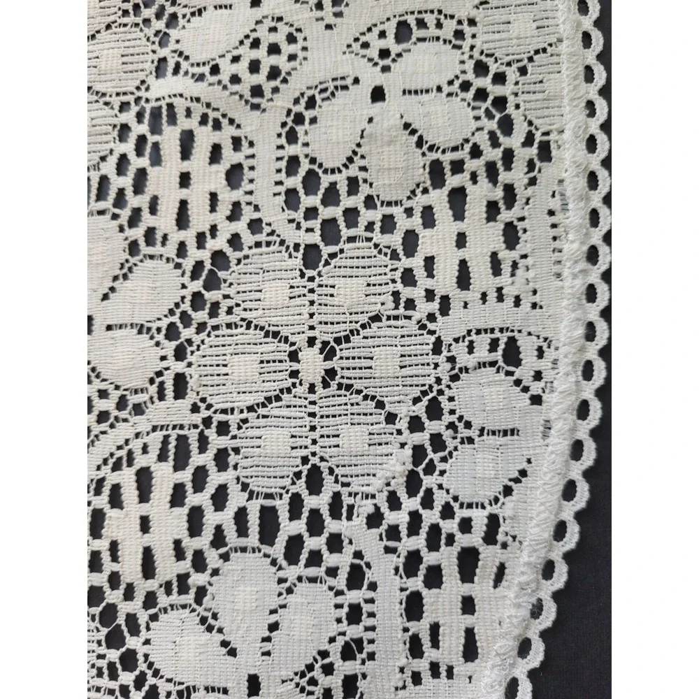 Vintage Lace Cream Ivory Ecru Beige Placemats Lot (8) 18X13.5